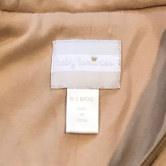 The Childrens Place Baby Luxuries Brown Bear Ears Zip Up/Button Snow Suit - 0-3m - Picture 6 of 6